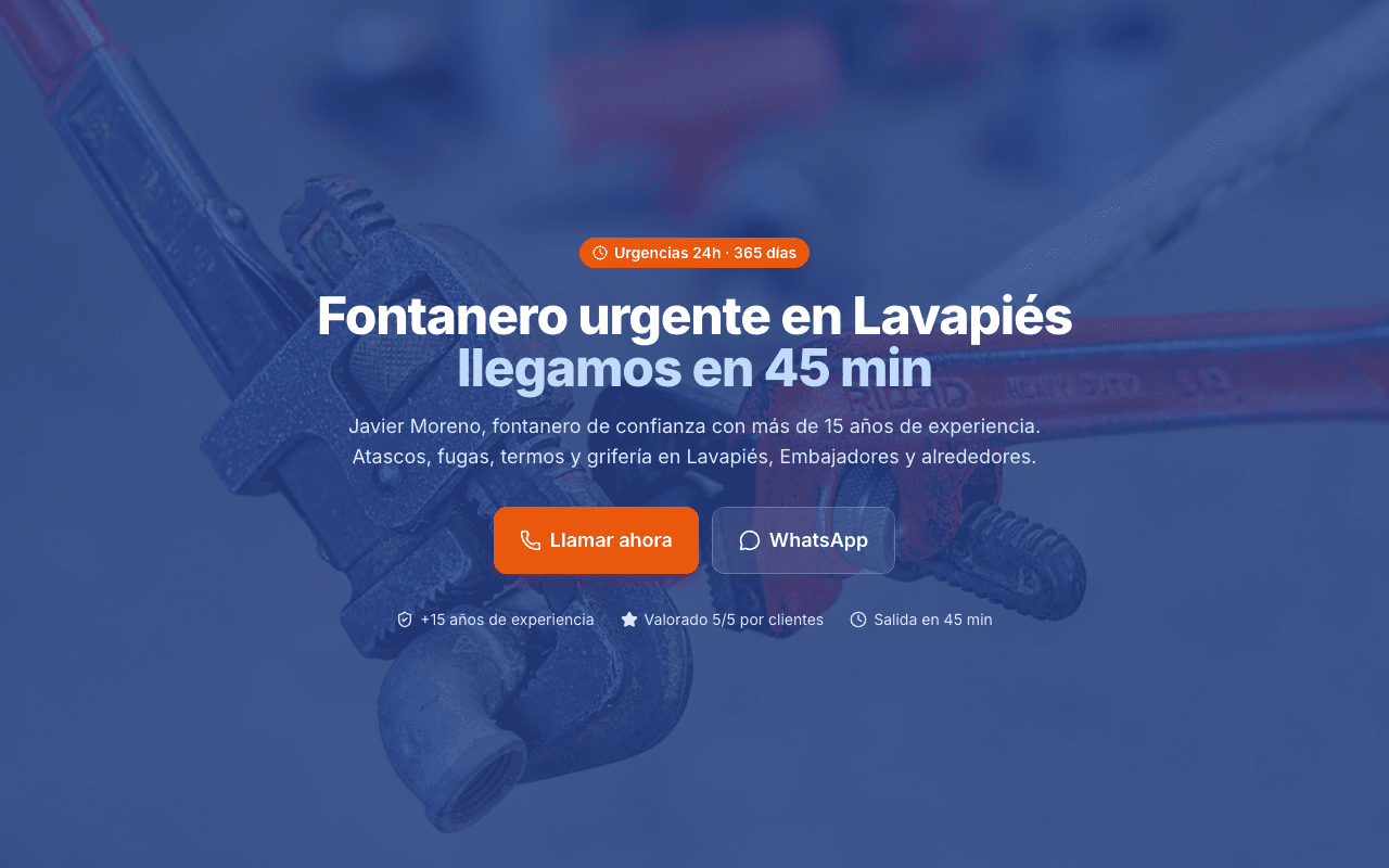 Fontanería Urgente Lavapiés